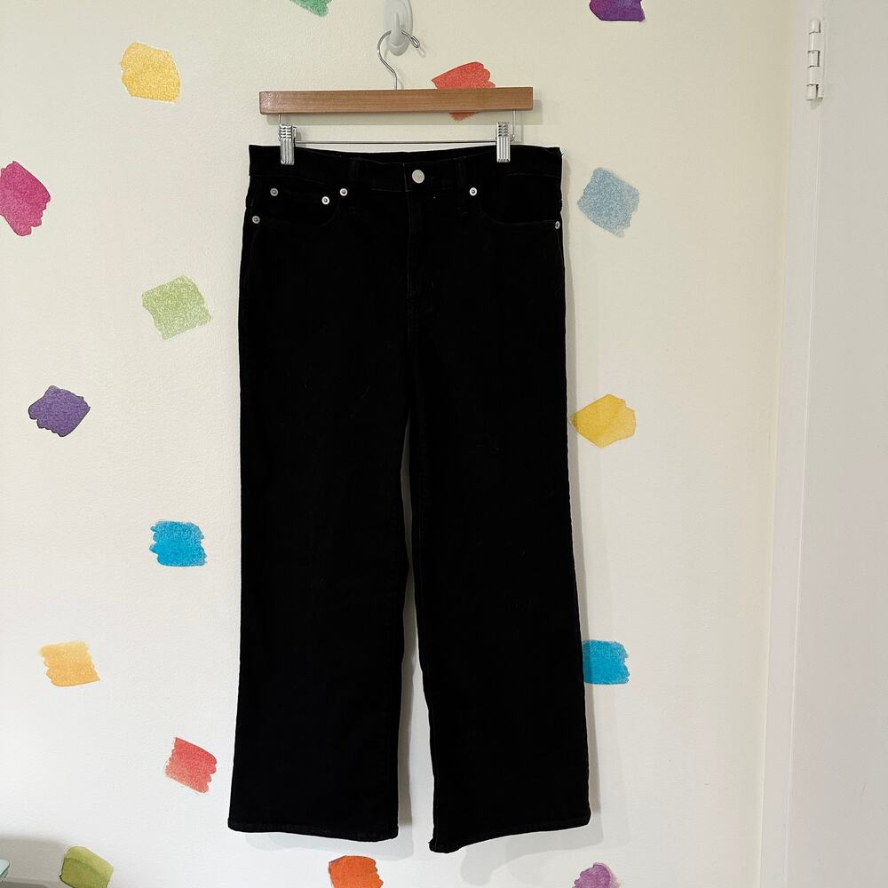29 J.Crew Black '96 Slim Wide Leg Black Jeans NWOT